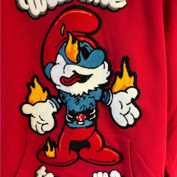 Raw Men’s welcome to paradise sweatshirt red papa Smurf - Picture 2 of 5